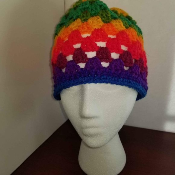 Rainbow beanie Winter Hat - Picture 4 of 5